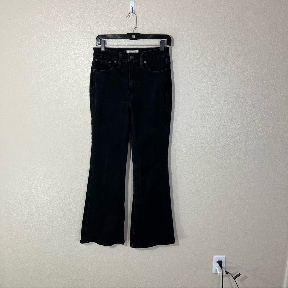 Madewell The Perfect Vintage Flare Jean Womens Size 26 Black Denim Pants